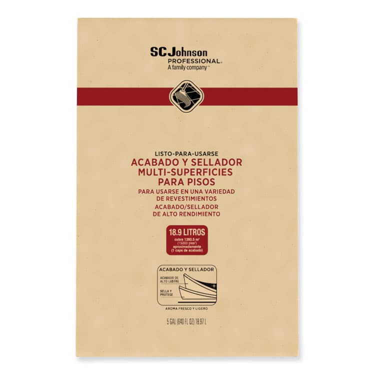 SC JOHNSON Ready-To-Use Multi-Surface Floor Finish Plus Sealer, Light Fresh Scent, 5 gal Bag-in-Box (SJN362834) thumbnail 4