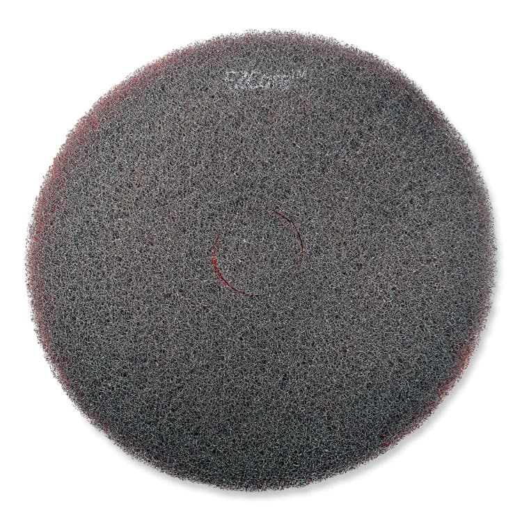 SC JOHNSON EZ CARE Heavy Duty Scrub Pad, 17" Diameter, Red/Gray, 5/Carton (SJN311183) thumbnail 4