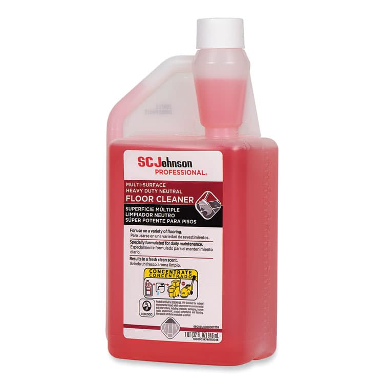 SC JOHNSON Heavy Duty Neutral Floor Cleaner, Fresh Scent, 32 oz Squeeze and Pour Bottle, 6/Carton (SJN680081) thumbnail 4