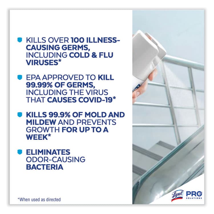 RECKITT BENCKISER Disinfectant Spray, Early Morning Breeze, 12.5 oz Aerosol Spray (RAC80833EA) thumbnail 4