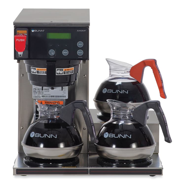 BUNN-O-MATIC Axiom 15-3 12-Cup Low Profile Automatic Coffee Brewer, Gray/Stainless Steel (BUN387000002) thumbnail 2