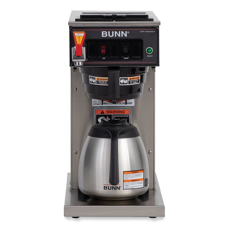 BUNN-O-MATIC CWTF15-TC 12-Cup Automatic Thermal Coffee Brewer, Gray/Stainless Steel (BUN129500360) thumbnail 2