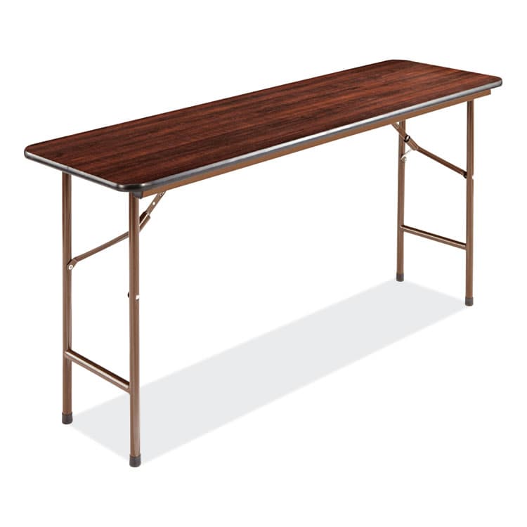 ALERA Wood Folding Table, Rectangular, 59.88w x 17.75d x 29.13h, Mahogany (ALEFT726018MY)