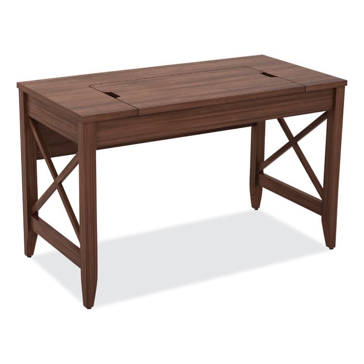 ALERA Sit-to-Stand Table Desk, 47.25" x 23.63" x 29.5" to 43.75", Modern Walnut (ALELD4824WA)