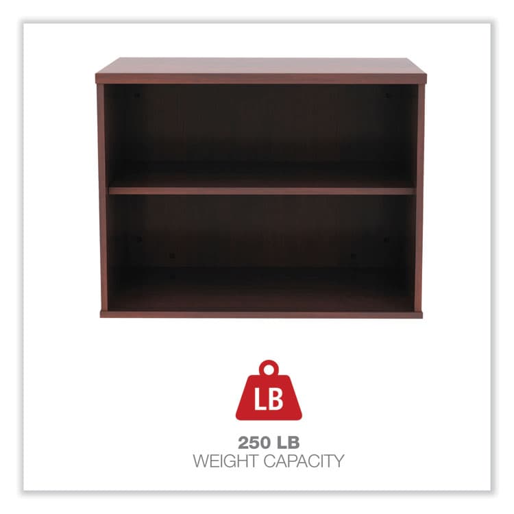 ALERA Alera Open Office Desk Series Low Storage Cabinet Credenza, Woodgrain Laminate, 29.5w x 19.13d x 22.78h, Medium Cherry (ALELS593020MC) thumbnail 4