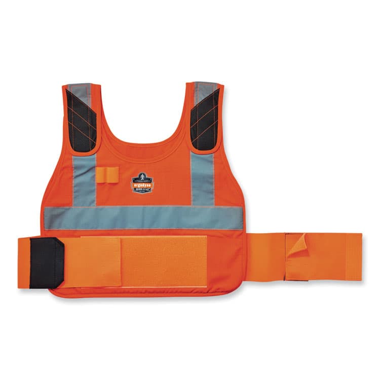 ERGODYNE CORPORATION Chill-Its 6225 Premium FR Phase Change Cooling Vest, Modacrylic Cotton, Large/X-Large, Orange (EGO12206) thumbnail 2