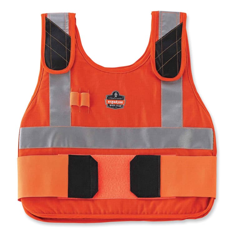 ERGODYNE CORPORATION Chill-Its 6225 Premium FR Phase Change Cooling Vest, Modacrylic Cotton, Large/X-Large, Orange (EGO12206)
