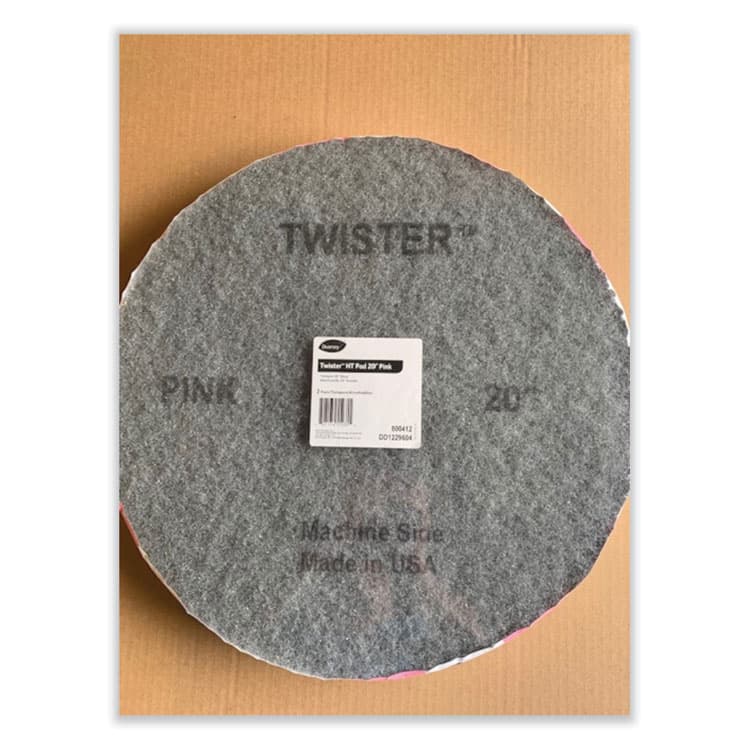 DIVERSEY Twister Floor Pad, 20" Diameter, Pink, 2/Carton (DVODD1229604) thumbnail 3