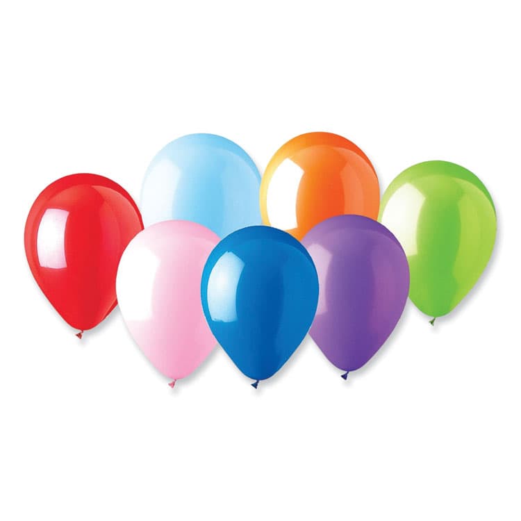 TABLEMATE PRODUCTS, CO. Party Loons Helium Quality Latex Balloons, Assorted Colors, 100/Pack (TBL1200) thumbnail 2