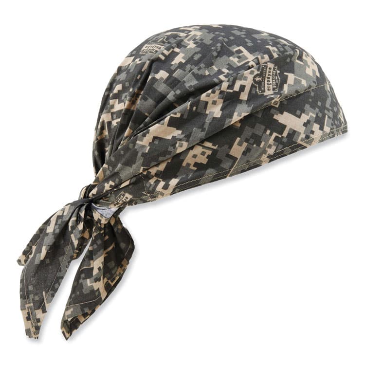 ERGODYNE CORPORATION Chill-Its 6710CT Cooling PVA Tie Bandana Triangle Hat, One Size Fits Most, Camo (EGO12582)