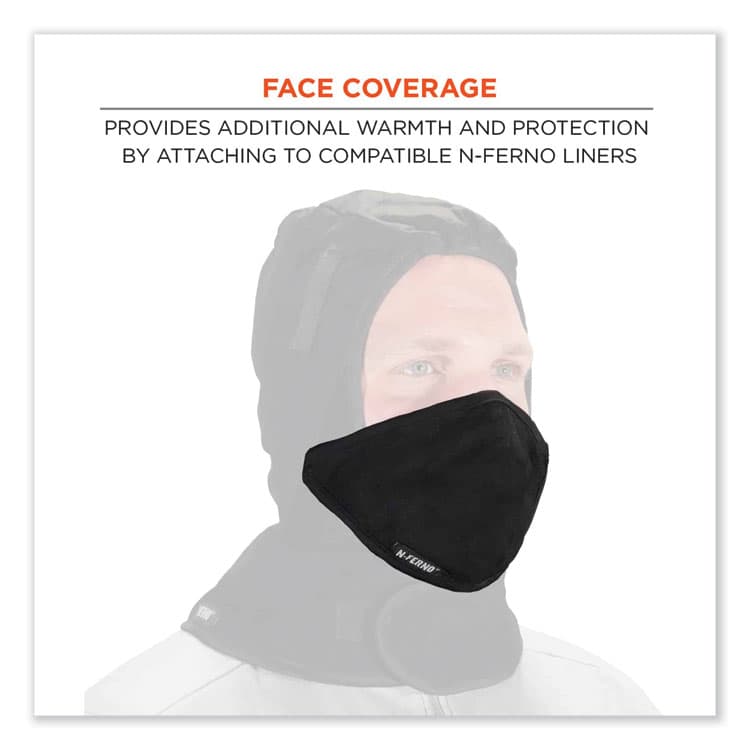 ERGODYNE CORPORATION N-Ferno 6870 2-Layer Thermal Mouthpiece, Fleece/Cotton, Black, One Size Fits Most (EGO16870) thumbnail 3
