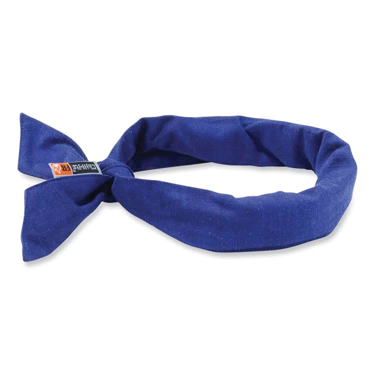 ERGODYNE CORPORATION Chill-Its 6700FR Fire Resistant Cooling Tie Bandana Headband, One Size Fits Most, Blue (EGO12607) thumbnail 2