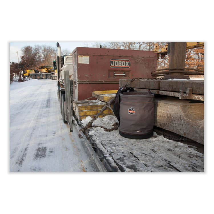 ERGODYNE CORPORATION Arsenal 5945 Extra-Large Swiveling Carabiner Canvas Hoist Bucket, 150 lb, Gray (EGO14945) thumbnail 3