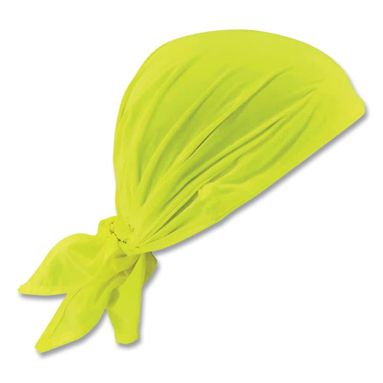 ERGODYNE CORPORATION Chill-Its 6710CT Cooling PVA Tie Bandana Triangle Hat, One Size Fits Most, Lime (EGO12586)