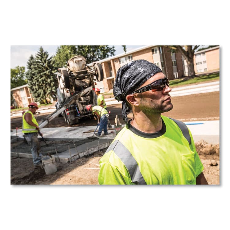 ERGODYNE CORPORATION Chill-Its 6710CT Cooling PVA Tie Bandana Triangle Hat, One Size Fits Most, Navy Western (EGO12584) thumbnail 4