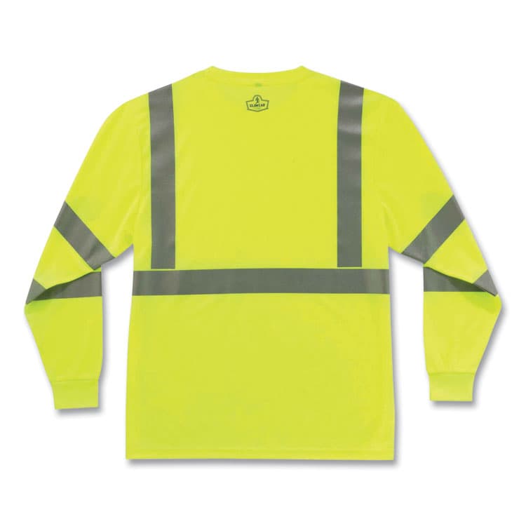ERGODYNE CORPORATION GloWear 8391 Class 3 Hi-Vis Long Sleeve Shirt, Polyester, Lime, 3X-Large (EGO21707)