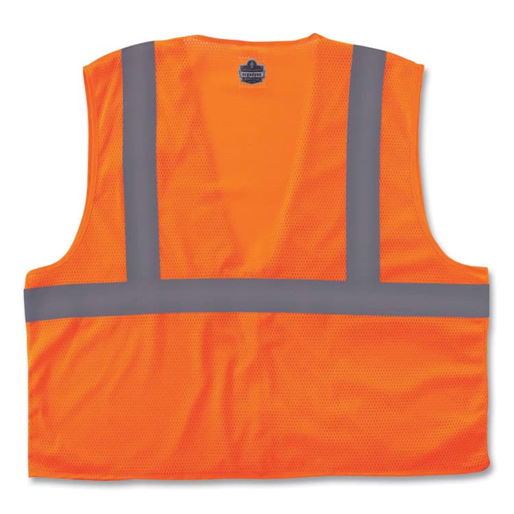 ERGODYNE CORPORATION GloWear 8210Z Class 2 Economy Mesh Vest, Polyester, Orange, X-Small (EGO21041) thumbnail 2