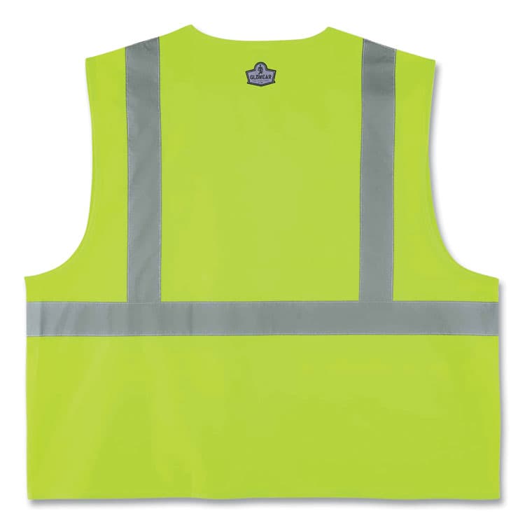 ERGODYNE CORPORATION GloWear 8225Z Class 2 Standard Solid Vest, Polyester, Lime, Small/Medium (EGO21163) thumbnail 3