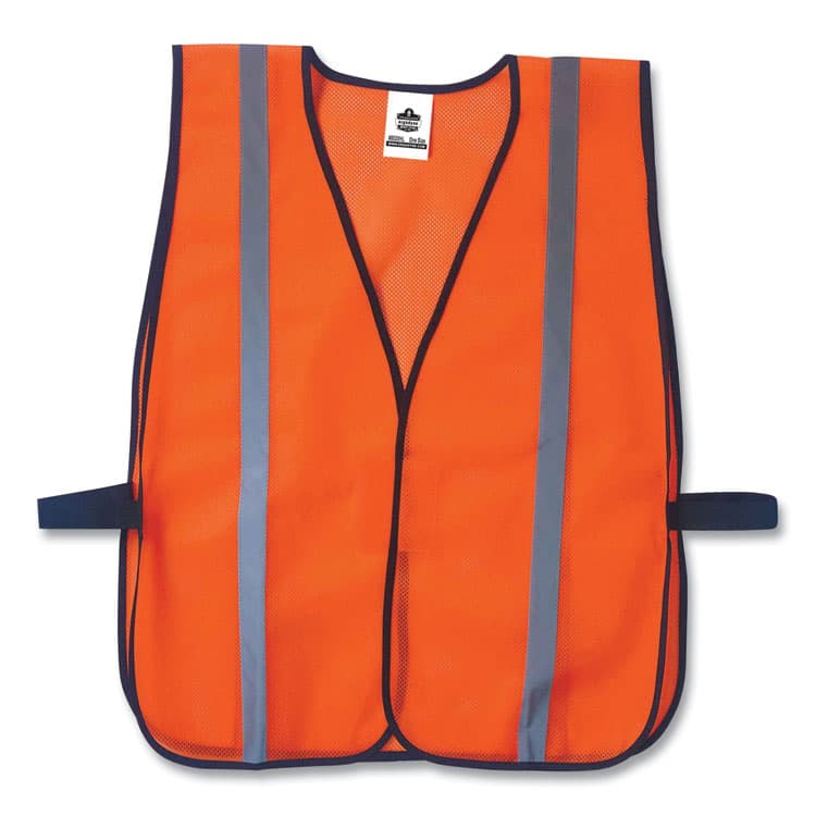 ERGODYNE CORPORATION GloWear 8020HL Non-Certified Standard Vest, Polyester, One Size Fits Most, Orange (EGO20030)