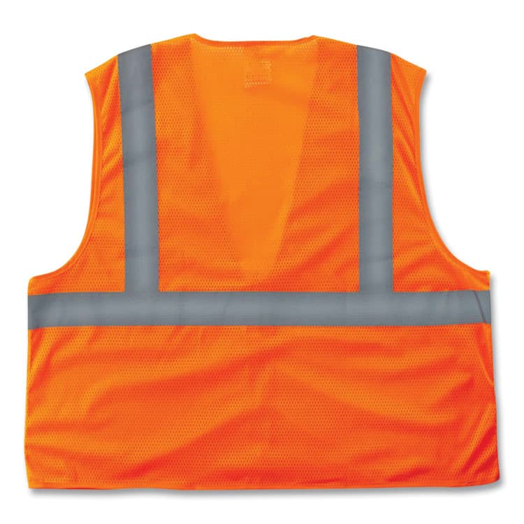 ERGODYNE CORPORATION GloWear 8205Z Class 2 Super Economy Mesh Vest, Polyester, Orange, 2X-Large/3X-Large (EGO20987) thumbnail 2