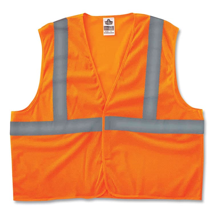 ERGODYNE CORPORATION GloWear 8205HL Class 2 Super Economy Mesh Vest, Polyester, Orange, X-Small (EGO20961)