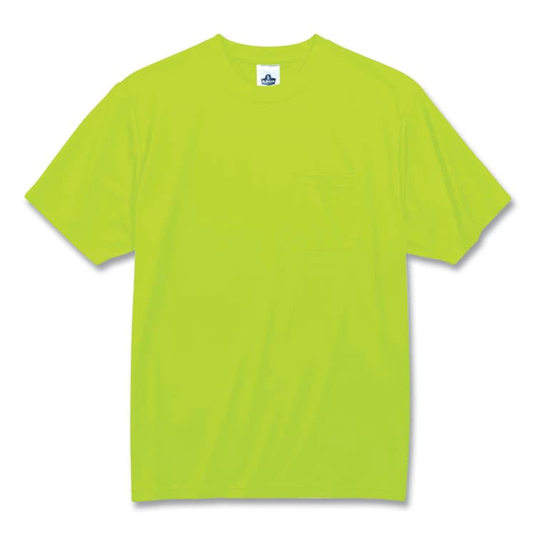 ERGODYNE CORPORATION GloWear 8089 Non-Certified Hi-Vis T-Shirt, Polyester, X-Large, Lime (EGO21555)