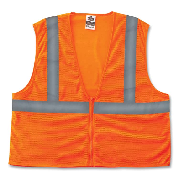 ERGODYNE CORPORATION GloWear 8216BA Class 2 Breakaway Mesh ID Holder Vest, Polyester, 2X-Large/3X-Large, Orange (EGO21087)