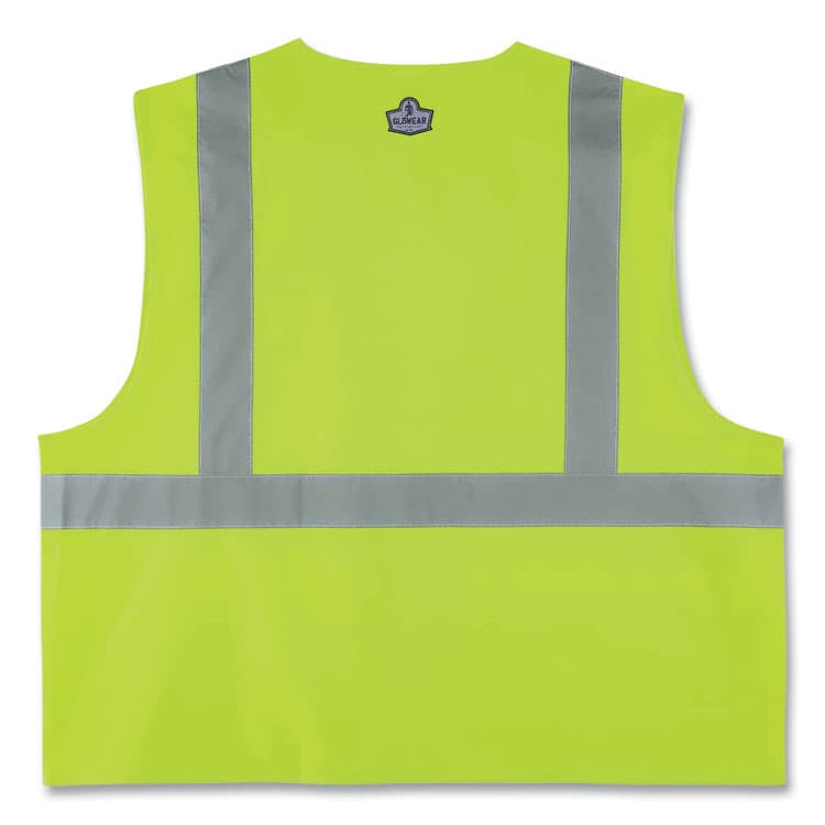 ERGODYNE CORPORATION GloWear 8225Z Class 2 Standard Solid Vest, Polyester, Lime, 4X-Large/5X-Large (EGO21169) thumbnail 2