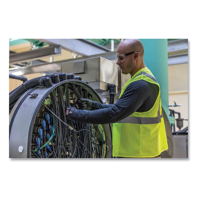 ERGODYNE CORPORATION GloWear 8205HL Class 2 Super Economy Mesh Vest, Polyester, Lime, X-Small (EGO20971) thumbnail 3