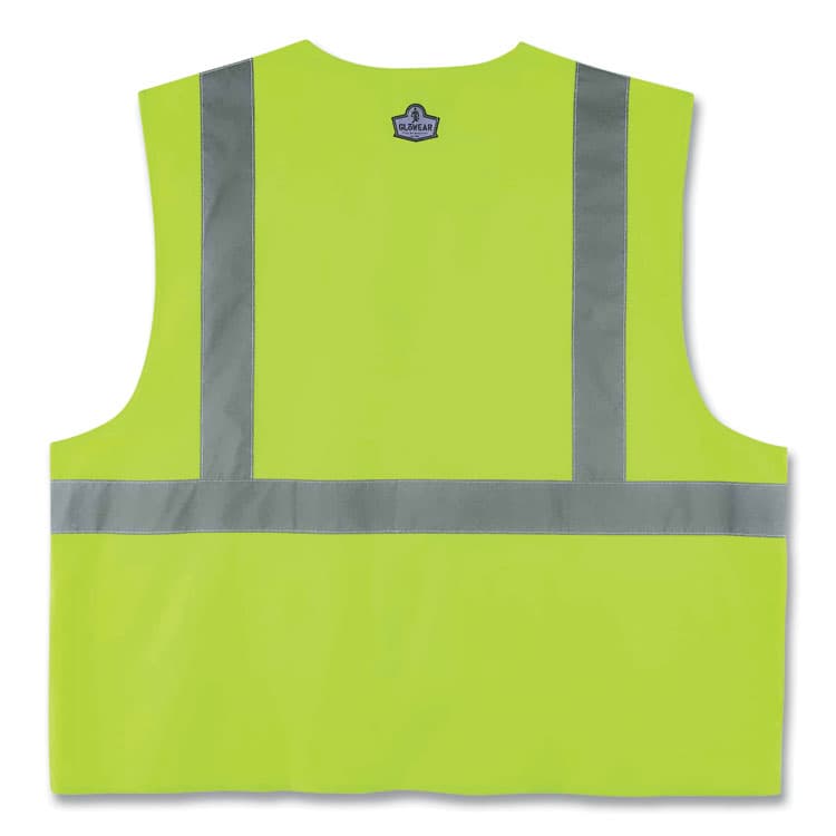 ERGODYNE CORPORATION GloWear 8225HL Class 2 Standard Solid Hook and Loop Vest, Polyester, Lime, 4X-Large/5X-Large (EGO21189) thumbnail 2