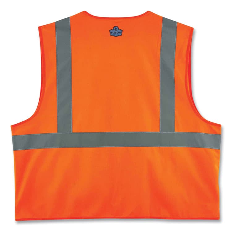 ERGODYNE CORPORATION GloWear 8225Z Class 2 Standard Solid Vest, Polyester, Orange, Small/Medium (EGO21153) thumbnail 3