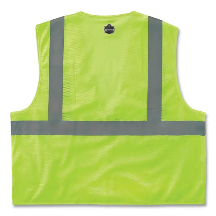ERGODYNE CORPORATION GloWear 8210Z Class 2 Economy Mesh Vest, Polyester, Lime, Small/Medium (EGO21053) thumbnail 3