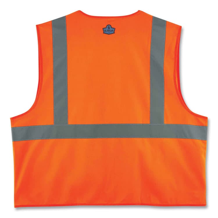 ERGODYNE CORPORATION GloWear 8225Z Class 2 Standard Solid Vest, Polyester, Orange, 4X-Large/5X-Large (EGO21159) thumbnail 3