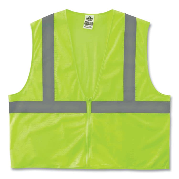 ERGODYNE CORPORATION GloWear 8205Z Class 2 Super Economy Mesh Vest, Polyester, Lime, 4X-Large/5X-Large (EGO20999)