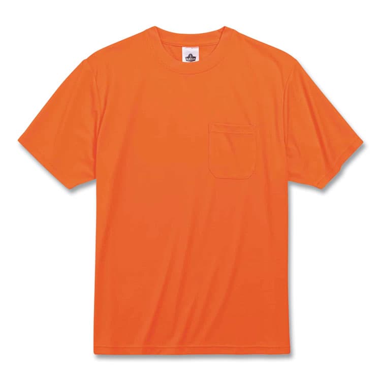 ERGODYNE CORPORATION GloWear 8089 Non-Certified Hi-Vis T-Shirt, Polyester, 4X-Large, Orange (EGO21568)