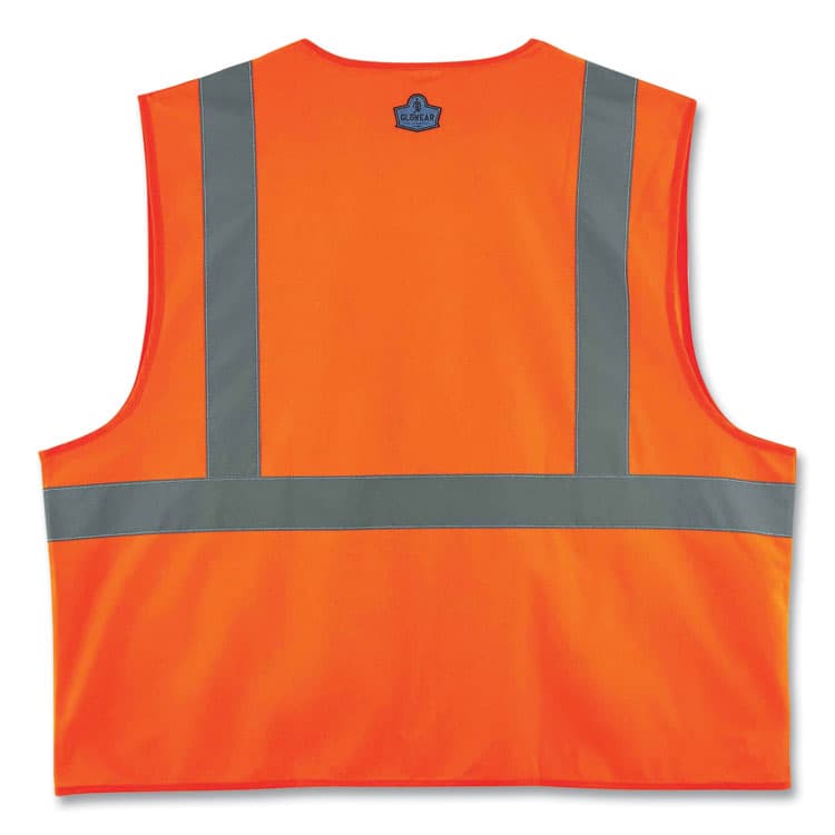 ERGODYNE CORPORATION GloWear 8225Z Class 2 Standard Solid Vest, Polyester, Orange, Large/-Large (EGO21155) thumbnail 2