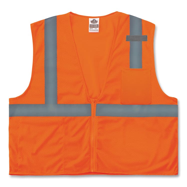 ERGODYNE CORPORATION GloWear 8210Z Class 2 Economy Mesh Vest, Polyester, Orange, X-Small (EGO21041)