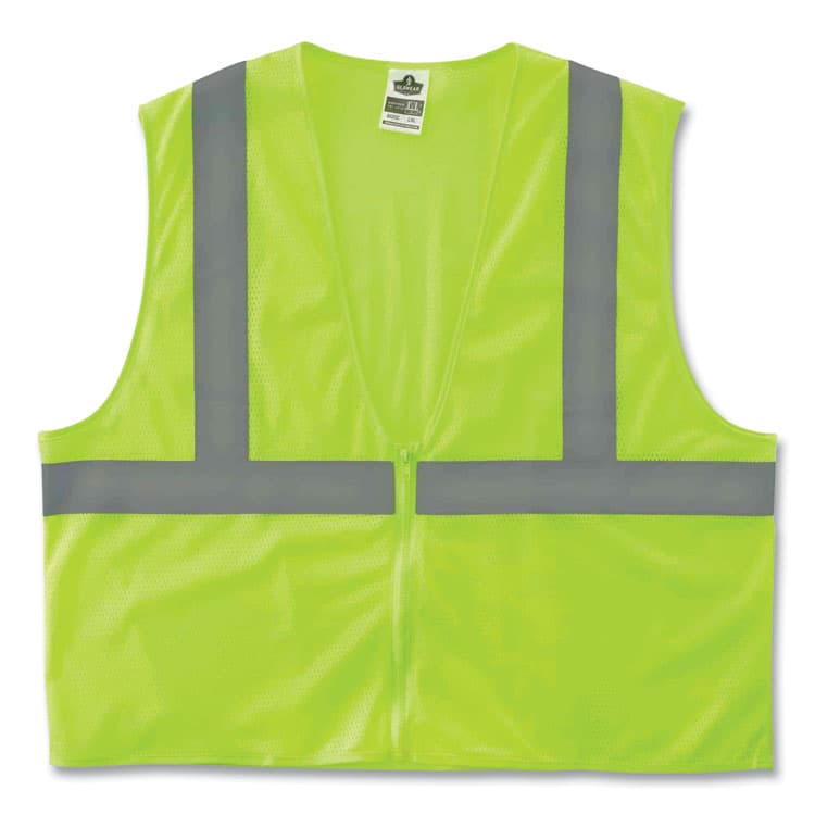 ERGODYNE CORPORATION GloWear 8205Z Class 2 Super Economy Mesh Vest, Polyester, Lime, 2X-Large/3X-Large (EGO20997)