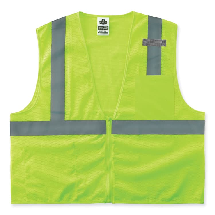 ERGODYNE CORPORATION GloWear 8210Z Class 2 Economy Mesh Vest, Polyester, Lime, 4X-Large/5X-Large (EGO21059)