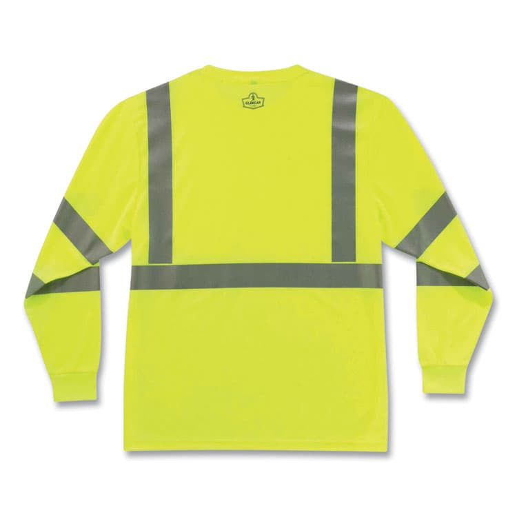 ERGODYNE CORPORATION GloWear 8391 Class 3 Hi-Vis Long Sleeve Shirt, Polyester, Lime, X-Large (EGO21705) thumbnail 3