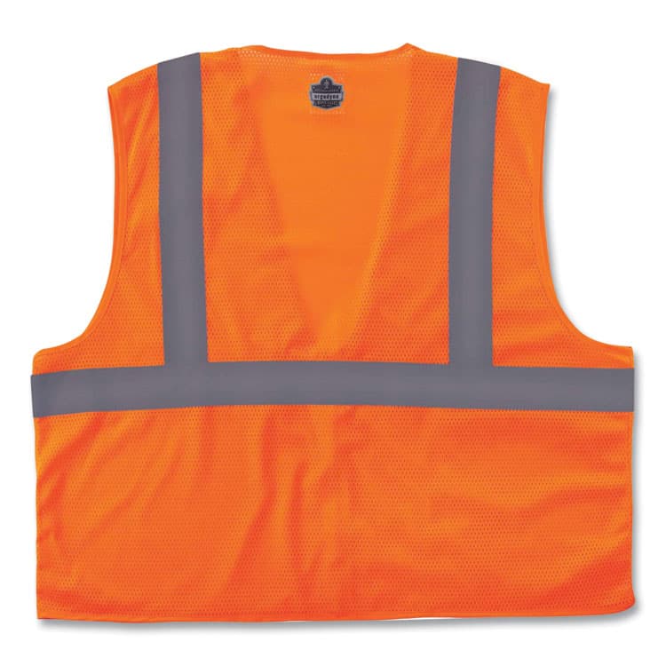 ERGODYNE CORPORATION GloWear 8210Z Class 2 Economy Mesh Vest, Polyester, Orange, Small/Medium (EGO21043) thumbnail 4