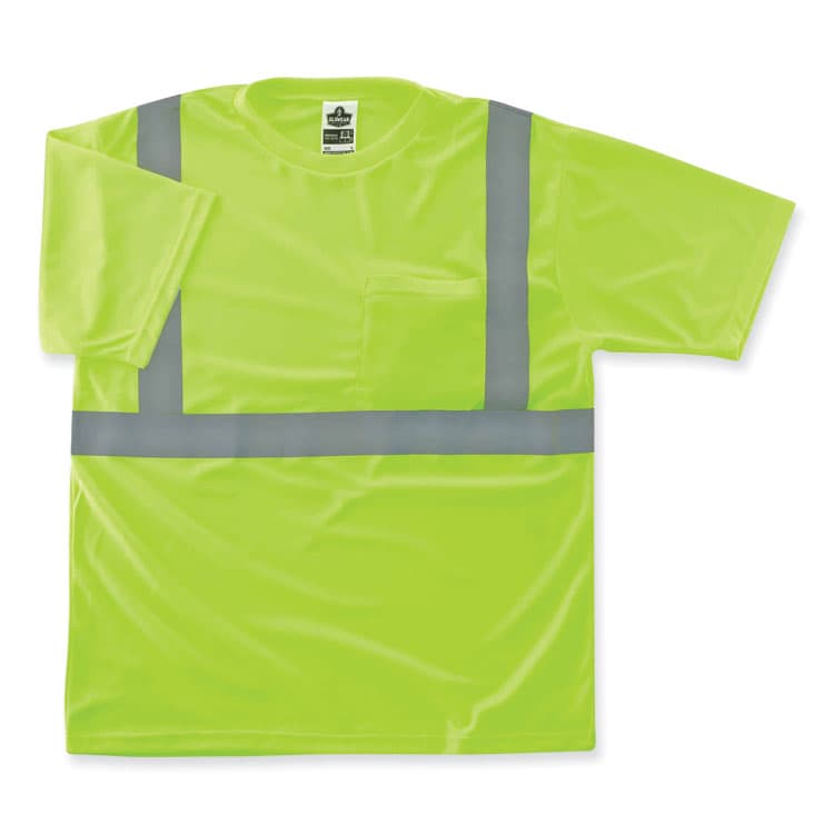 ERGODYNE CORPORATION GloWear 8289 Class 2 Hi-Vis T-Shirt, Polyester, Lime, Medium (EGO21503)