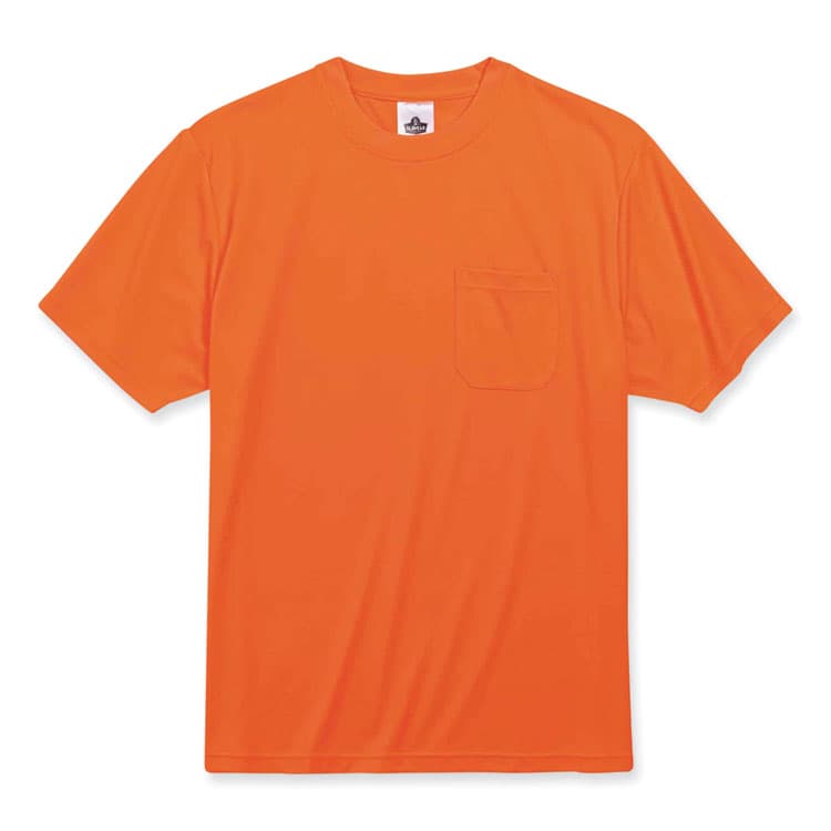 ERGODYNE CORPORATION GloWear 8089 Non-Certified Hi-Vis T-Shirt, Polyester, 3X-Large, Orange (EGO21567)