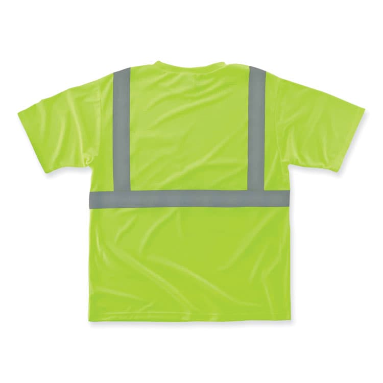 ERGODYNE CORPORATION GloWear 8289 Class 2 Hi-Vis T-Shirt, Polyester, Lime, 5X-Large (EGO21509) thumbnail 4