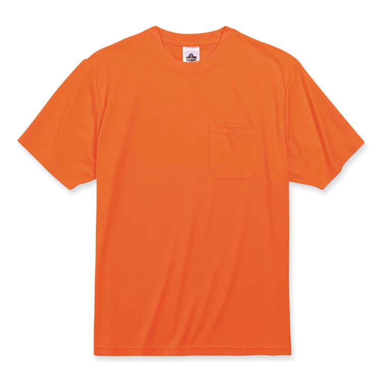 ERGODYNE CORPORATION GloWear 8089 Non-Certified Hi-Vis T-Shirt, Polyester, 5X-Large, Orange (EGO21569)