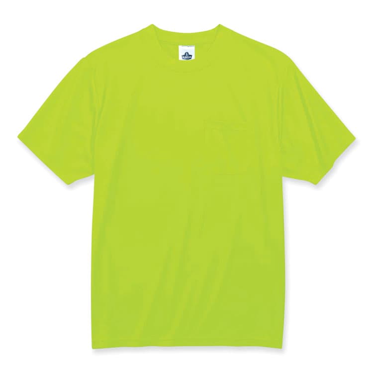 ERGODYNE CORPORATION GloWear 8089 Non-Certified Hi-Vis T-Shirt, Polyester, 4X-Large, Lime (EGO21558)