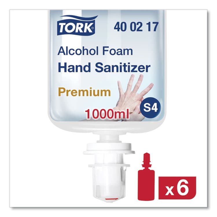 ESSITY Premium Alcohol Foam Hand Sanitizer, 1 L Bottle, Unscented, 6/Carton (TRK400217) thumbnail 2