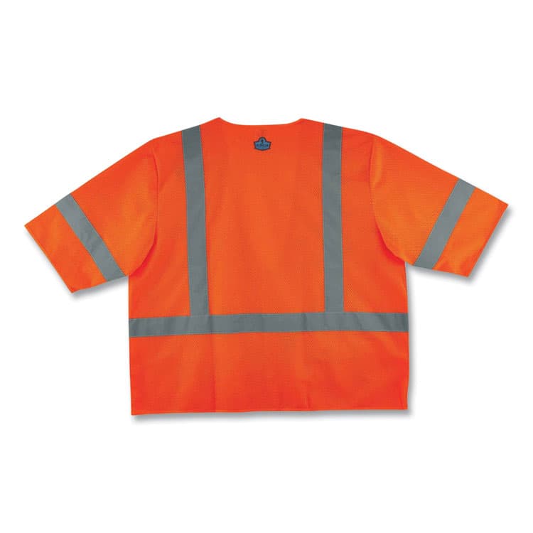 ERGODYNE CORPORATION GloWear 8320Z Class 3 Standard Zipper Vest, Polyester, 2X-Large/3X-Large, Orange (EGO22117) thumbnail 2