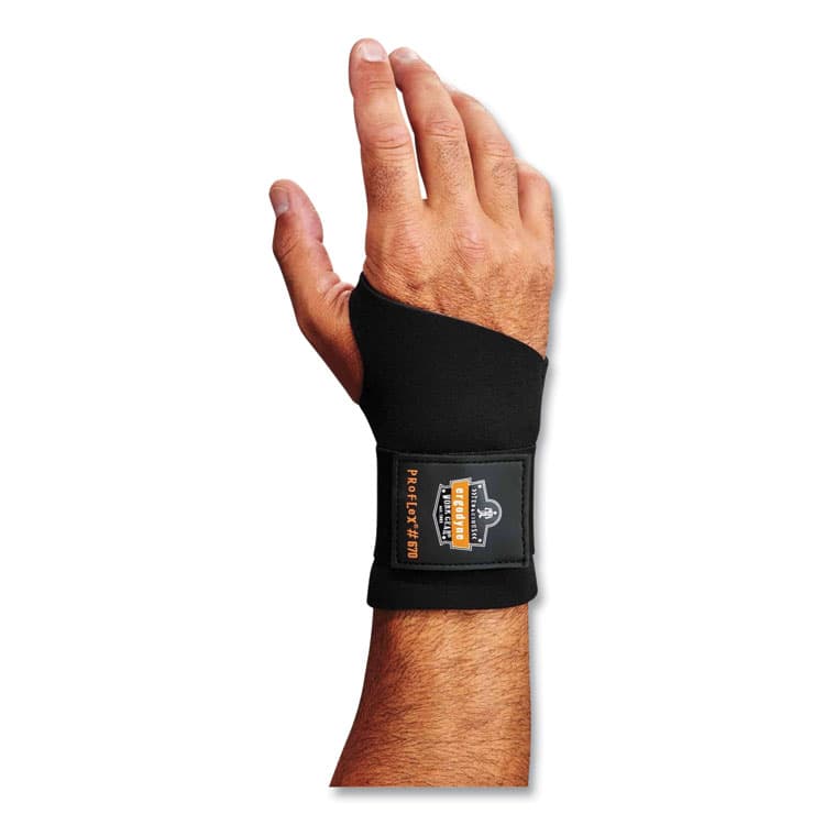ERGODYNE CORPORATION ProFlex 670 Ambidextrous Single Strap Wrist Support, Large, Fits Left/Right Hand, Black (EGO16614) thumbnail 3