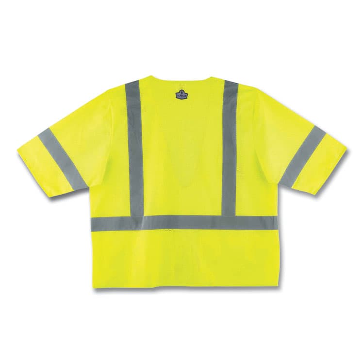 ERGODYNE CORPORATION GloWear 8320Z Class 3 Standard Zipper Vest, Polyester, Largel/X-Large, Lime (EGO22125) thumbnail 4